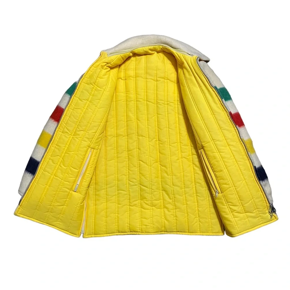 SOLD- Vintage Hudson Bay 4 Point Striped Reversible Wool Jacket - Picture 4 of 13